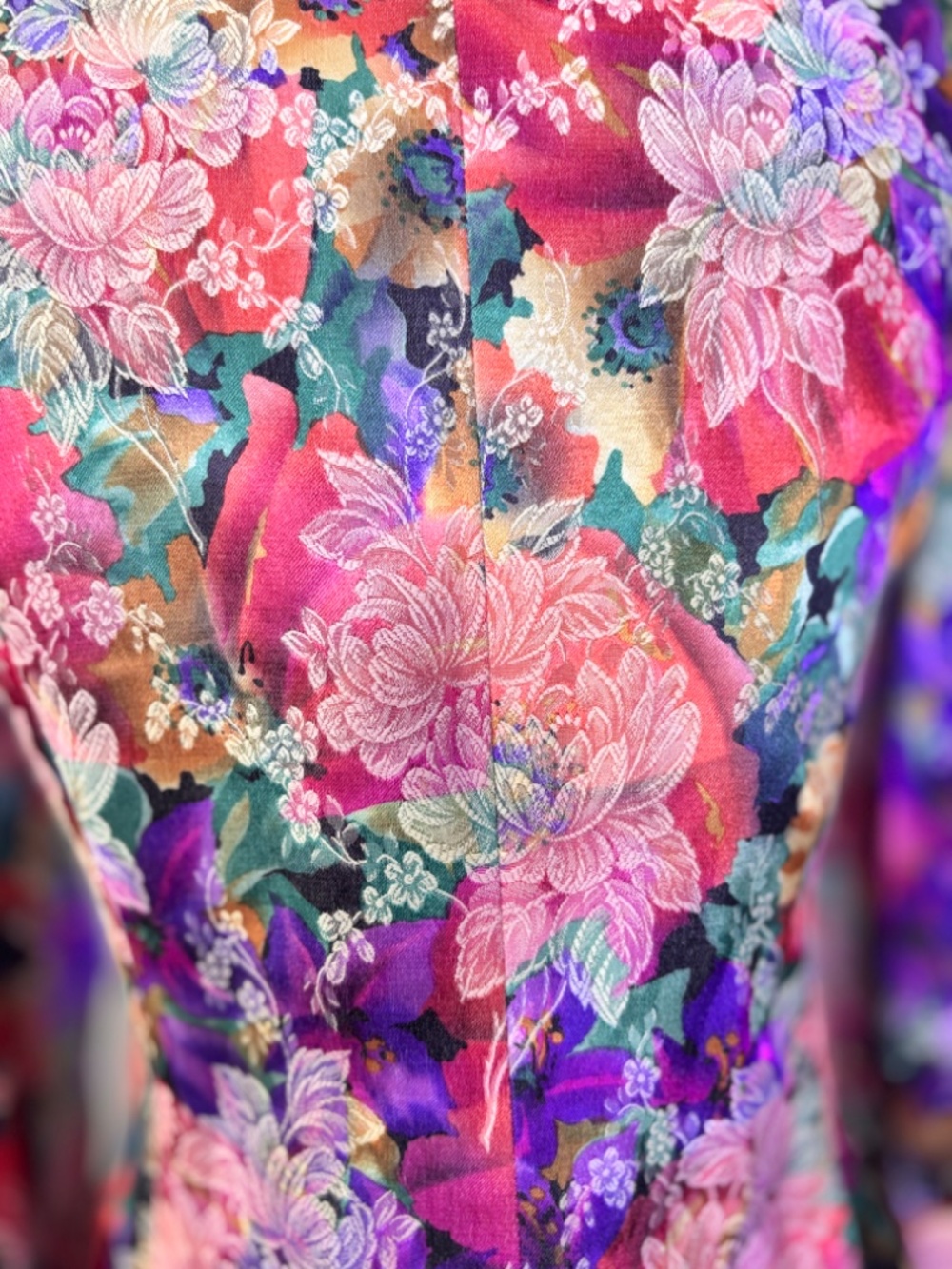 Vintage Ursula Floral Baroque Jacket with Statement Pearl Rhinestone Buttons‎ L - Picture 9 of 10